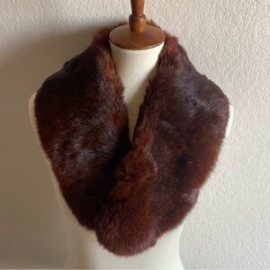 VINTAGE Reddish brown real fur collar~stole~ Wrap~Gadsby~flapper~1920s style